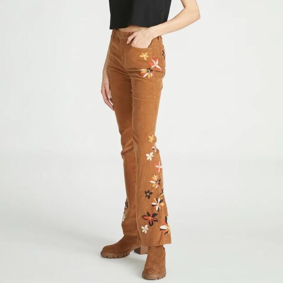 Driftwood Wyatt Embroidered Bootcut Corduroy x Detached Pants - Picture 1 of 6